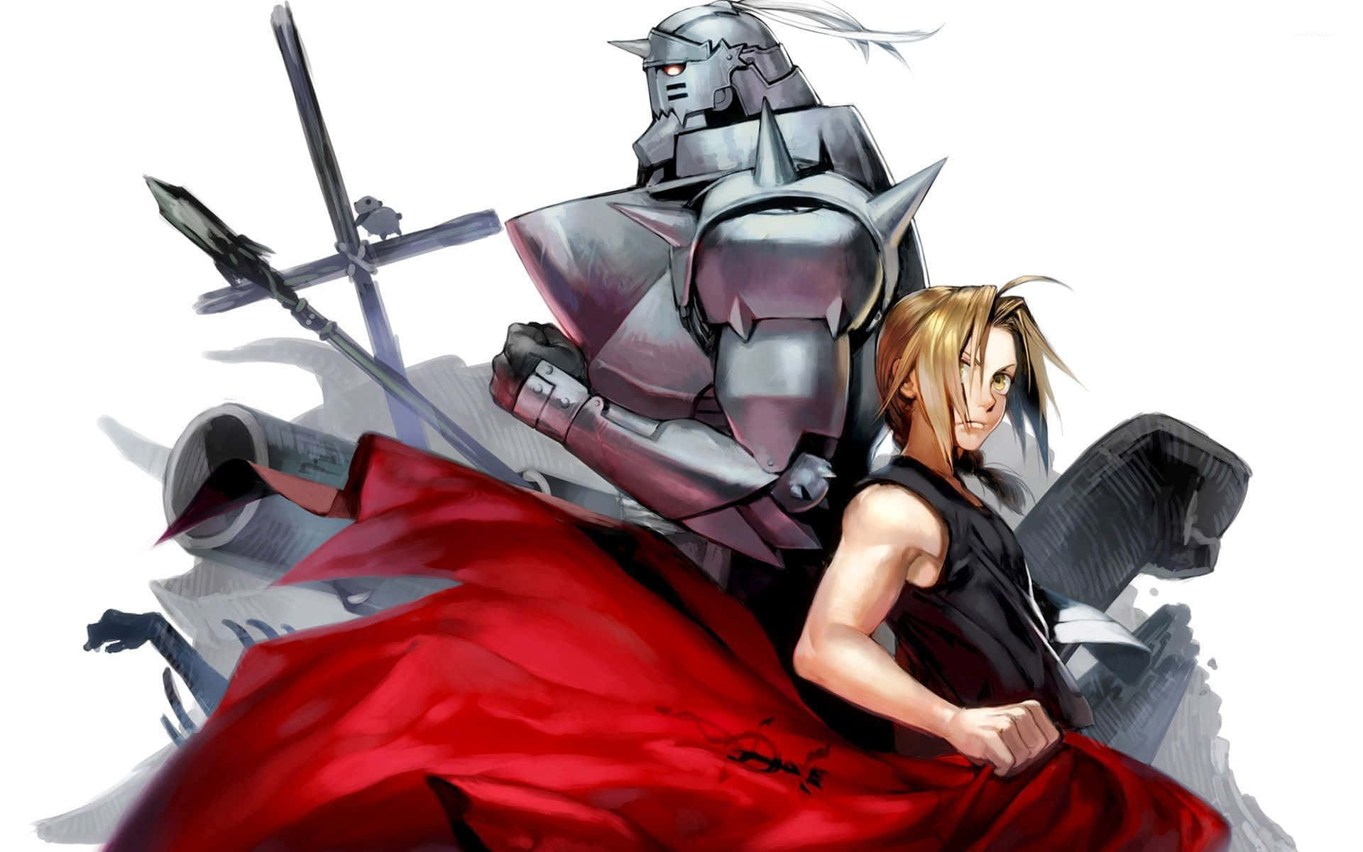 Edward Elric Unleashing Alchemy In Action Background