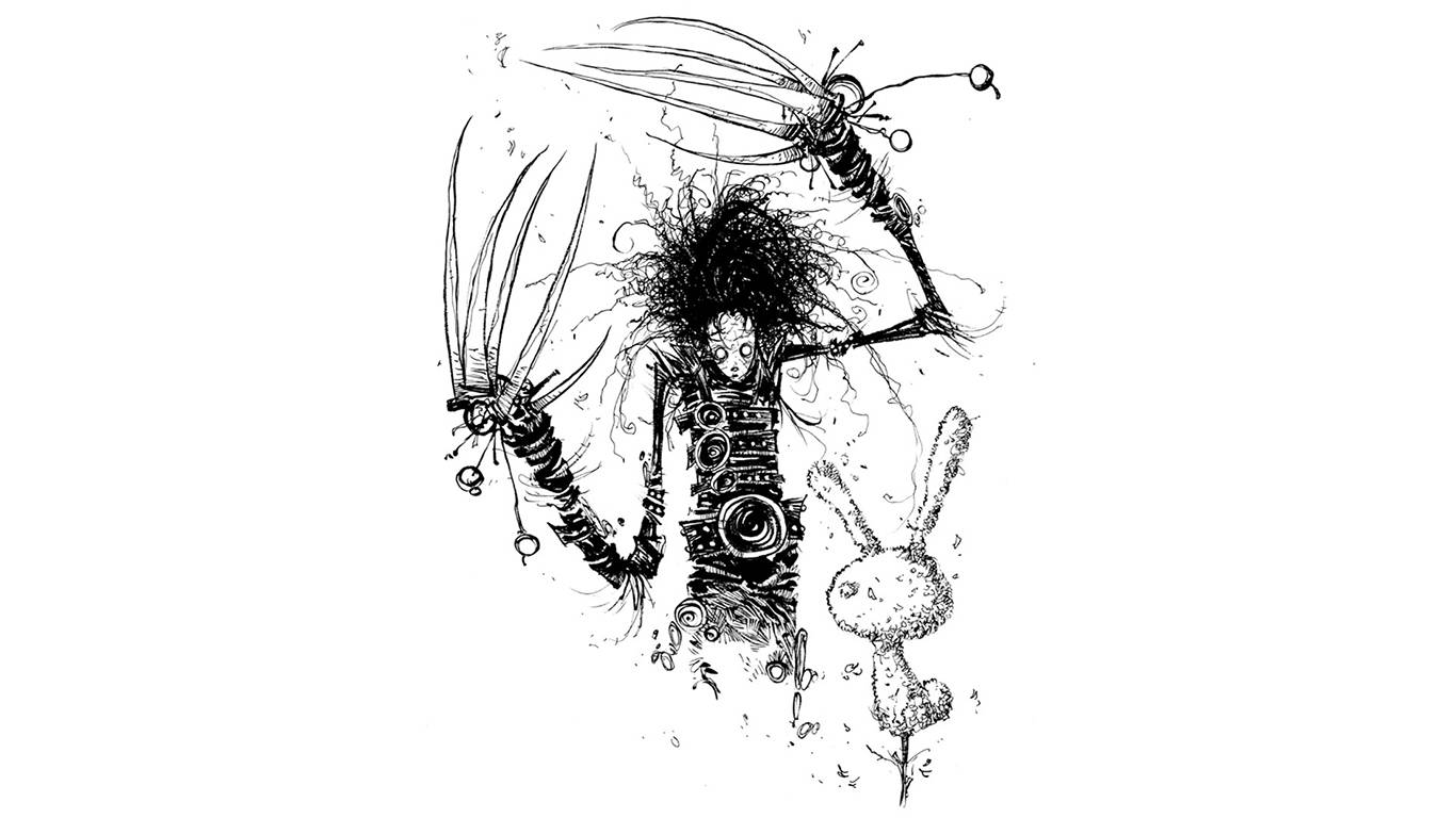 Edward Scissorhands Illustration Background