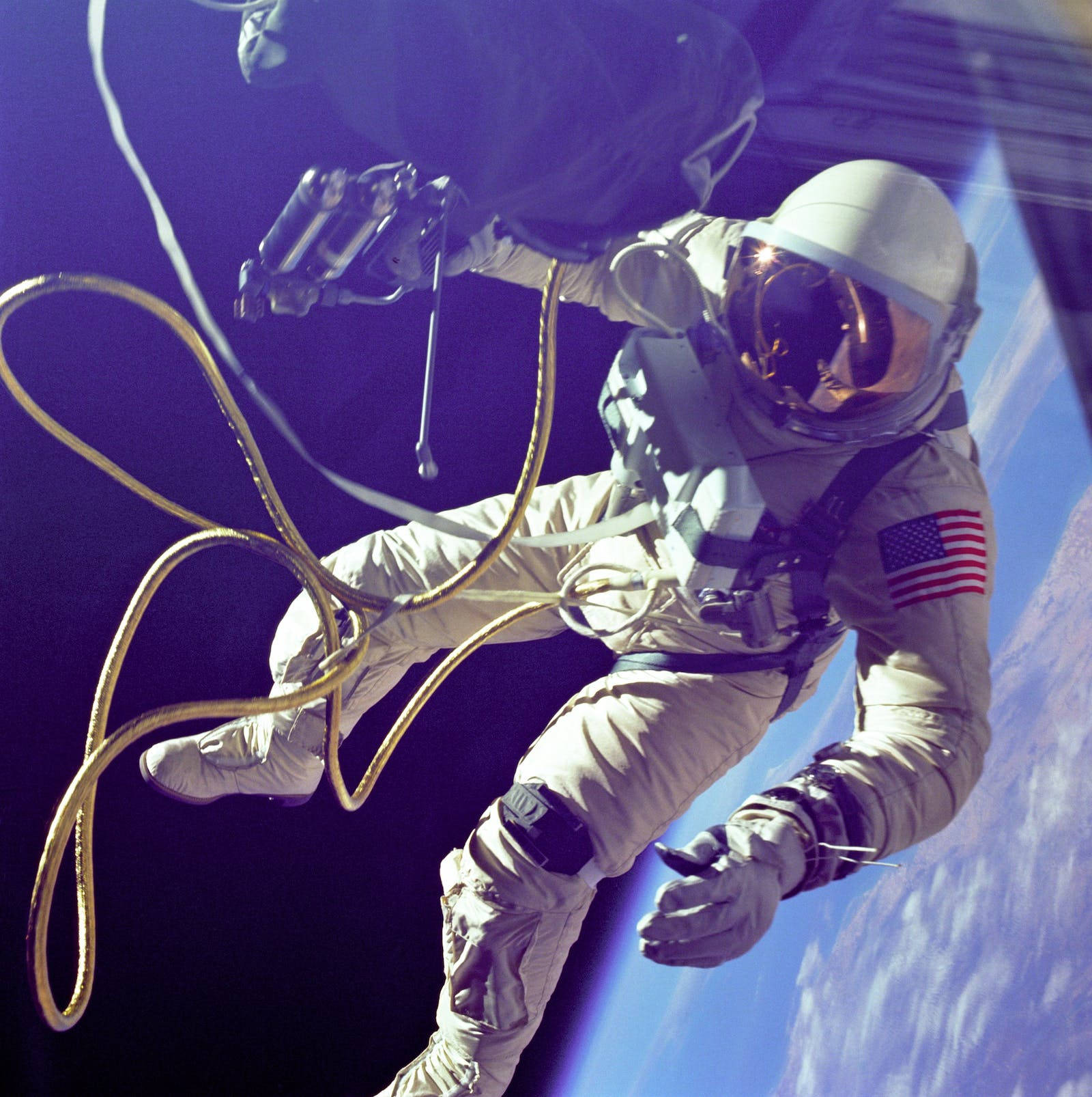 Edward White An Astronaut In Space Background