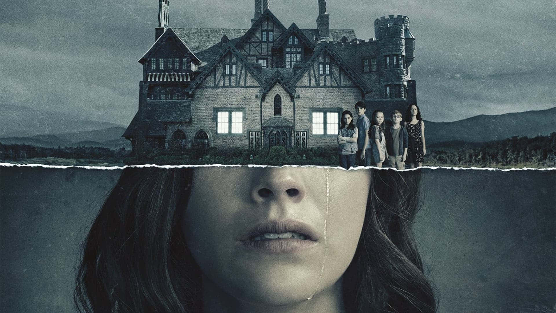Eerie And Chilling Portrait Of The Bly Manor Amidst The Fog Background