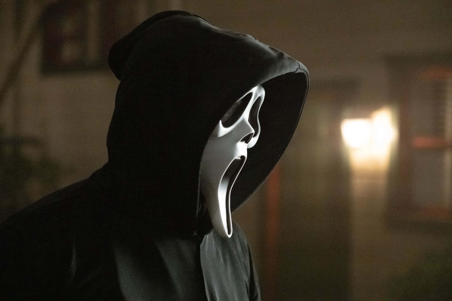 Eerie Ghost Face Profile Picture Background