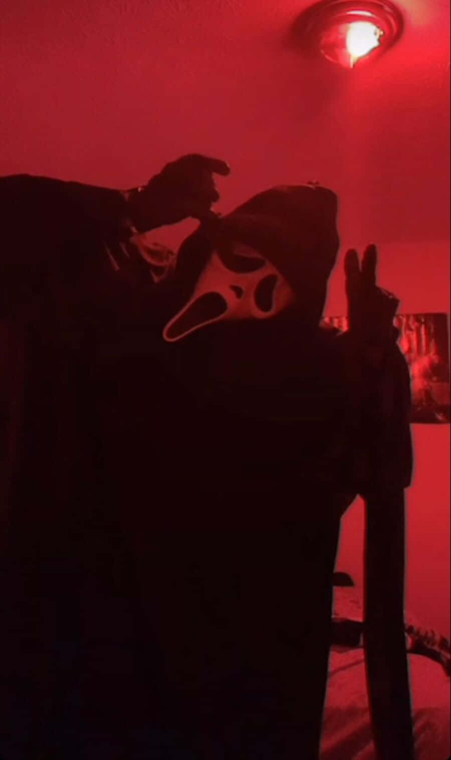 Eerie Ghostface In The Shadows Background