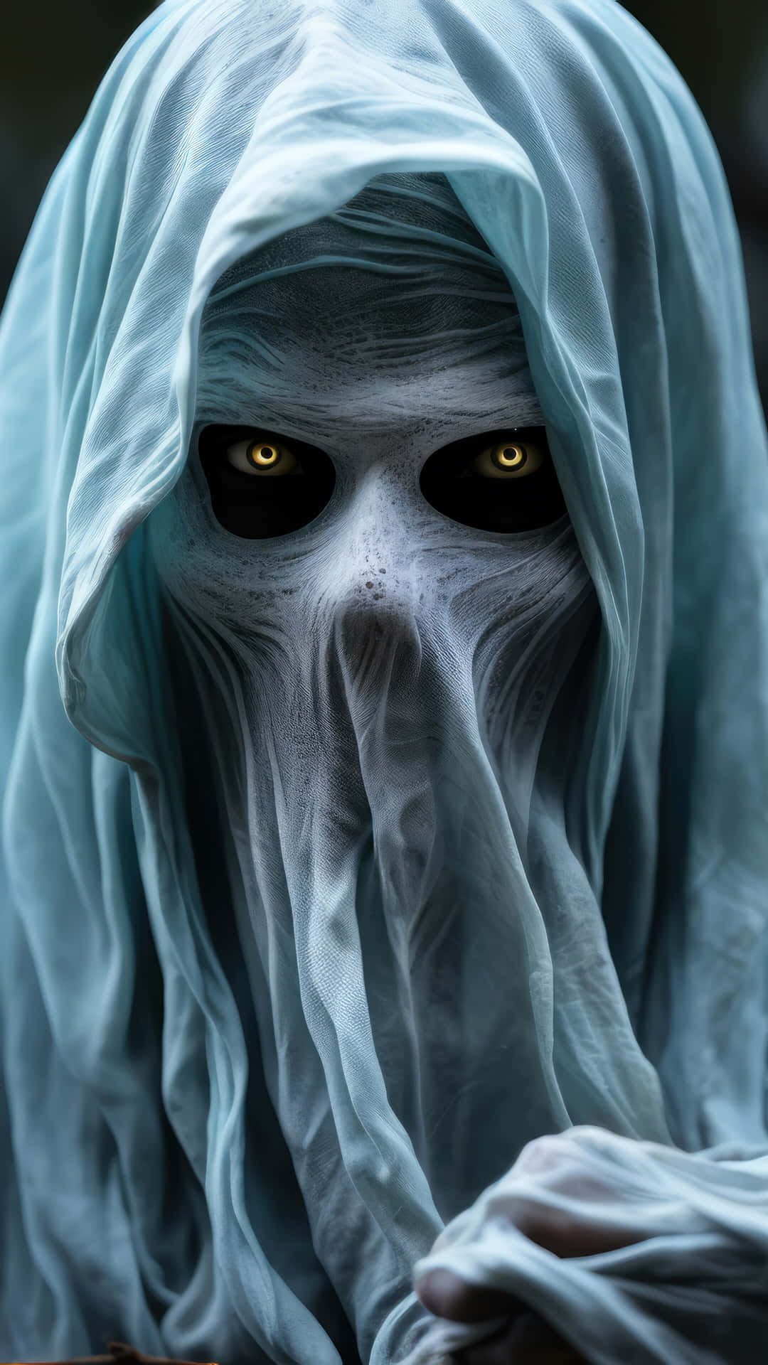 Eerie_ Ghostly_ Figure_with_ Yellow_ Eyes Background