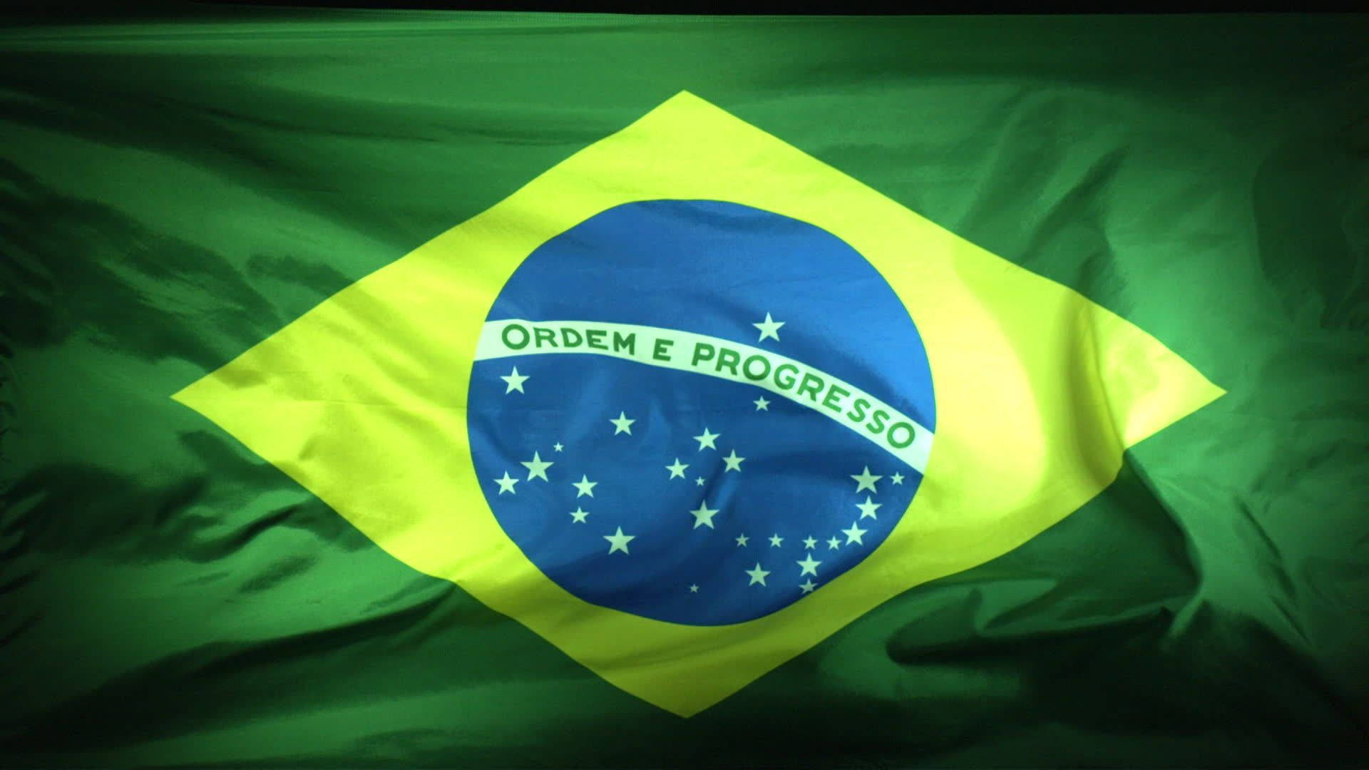 Eerie Pixel Theme Brazil Flag Background