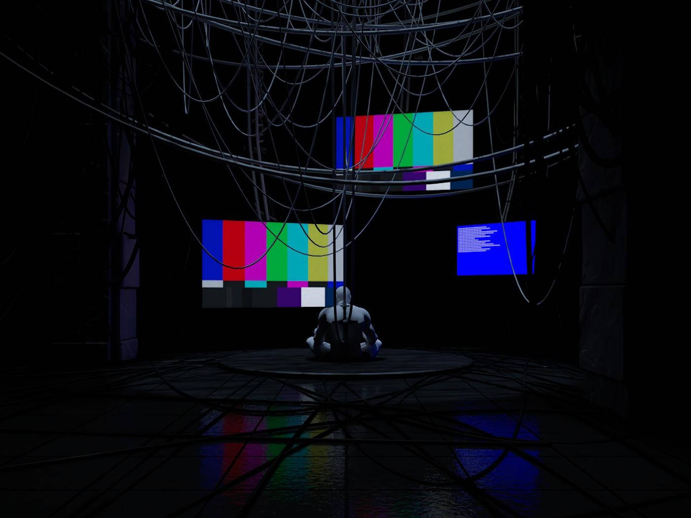 Eerie Tv Test Broadcast Patterns Background