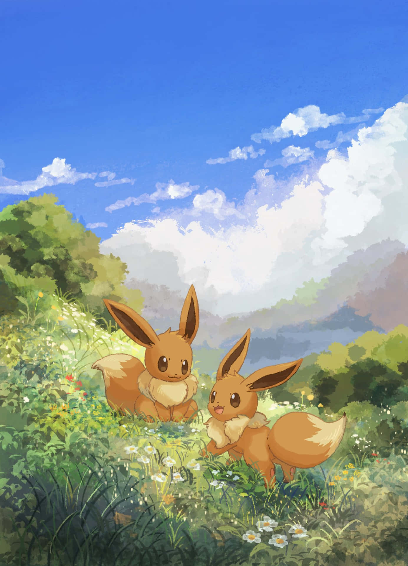 Eevee_ Pair_in_ Sunny_ Meadow_ Artwork.jpg