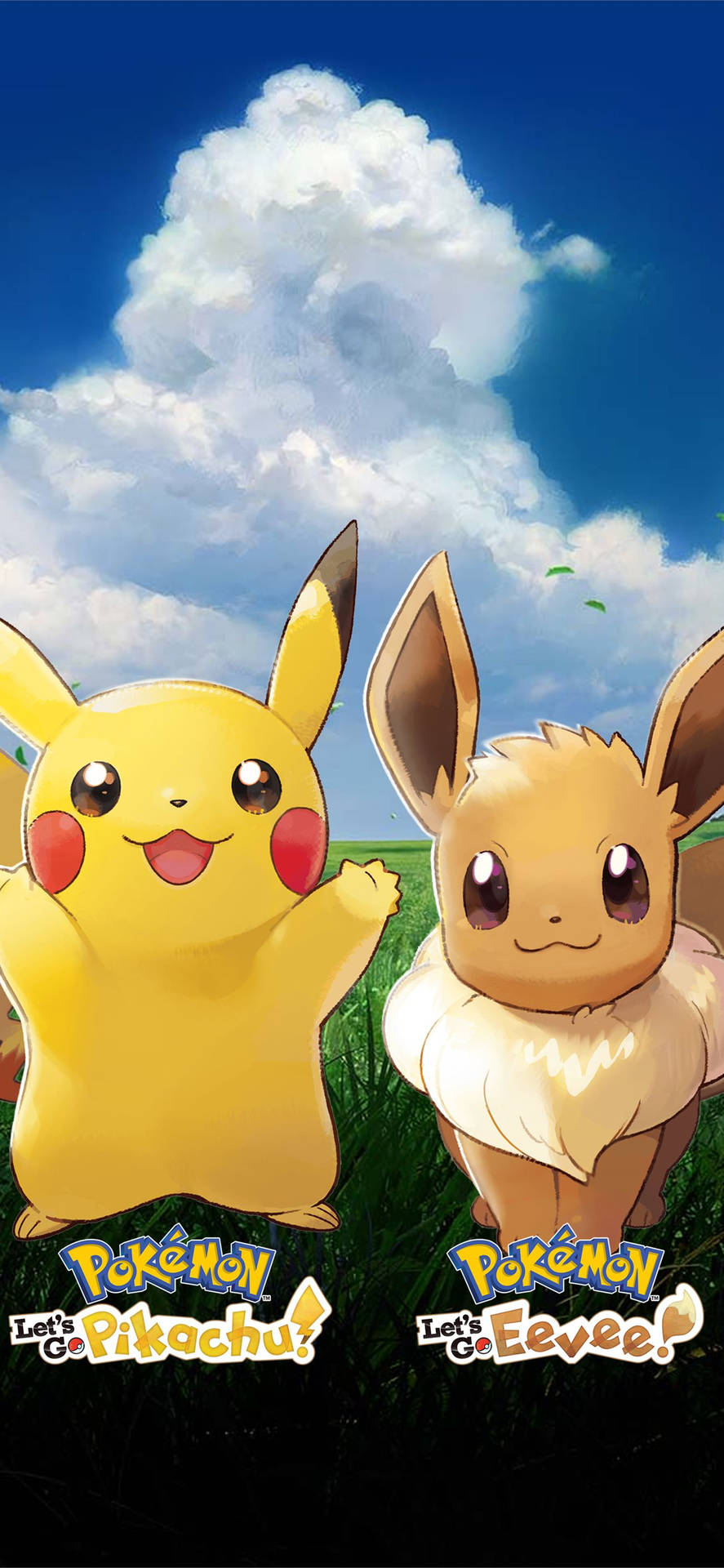 Eevee Pikachu Clouds Iphone Background