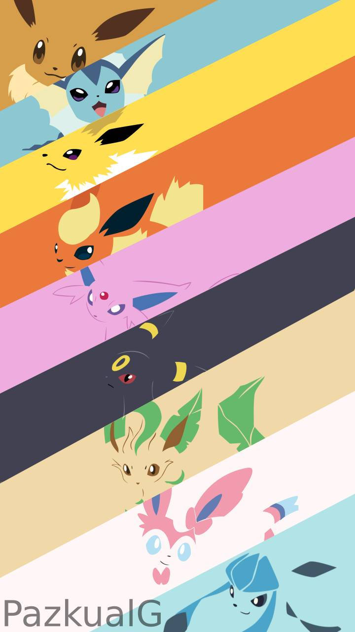 Eevee Slant Design Iphone Background