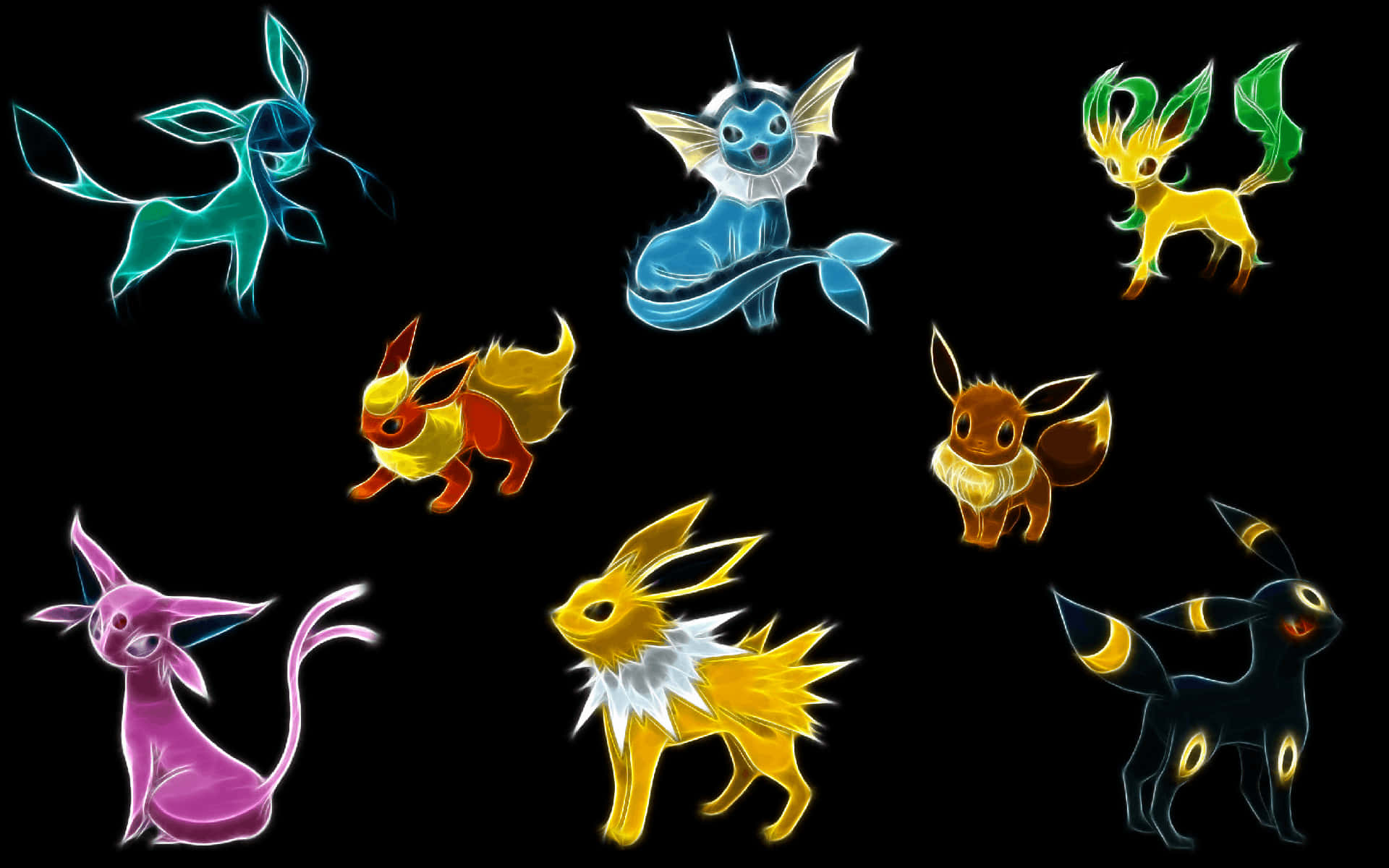 Eeveelutions Dark Art Background