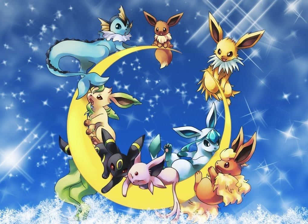 Eeveelutions Moon Art Background