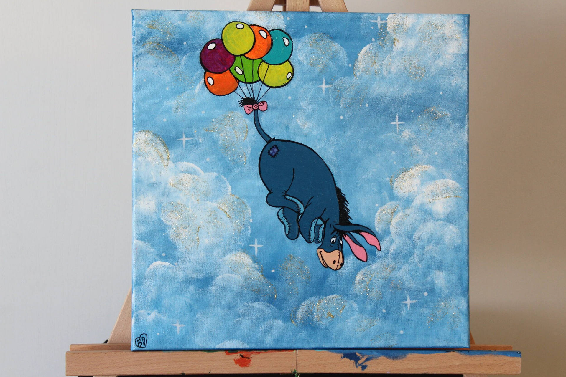 Eeyore Balloon Sky Art Background
