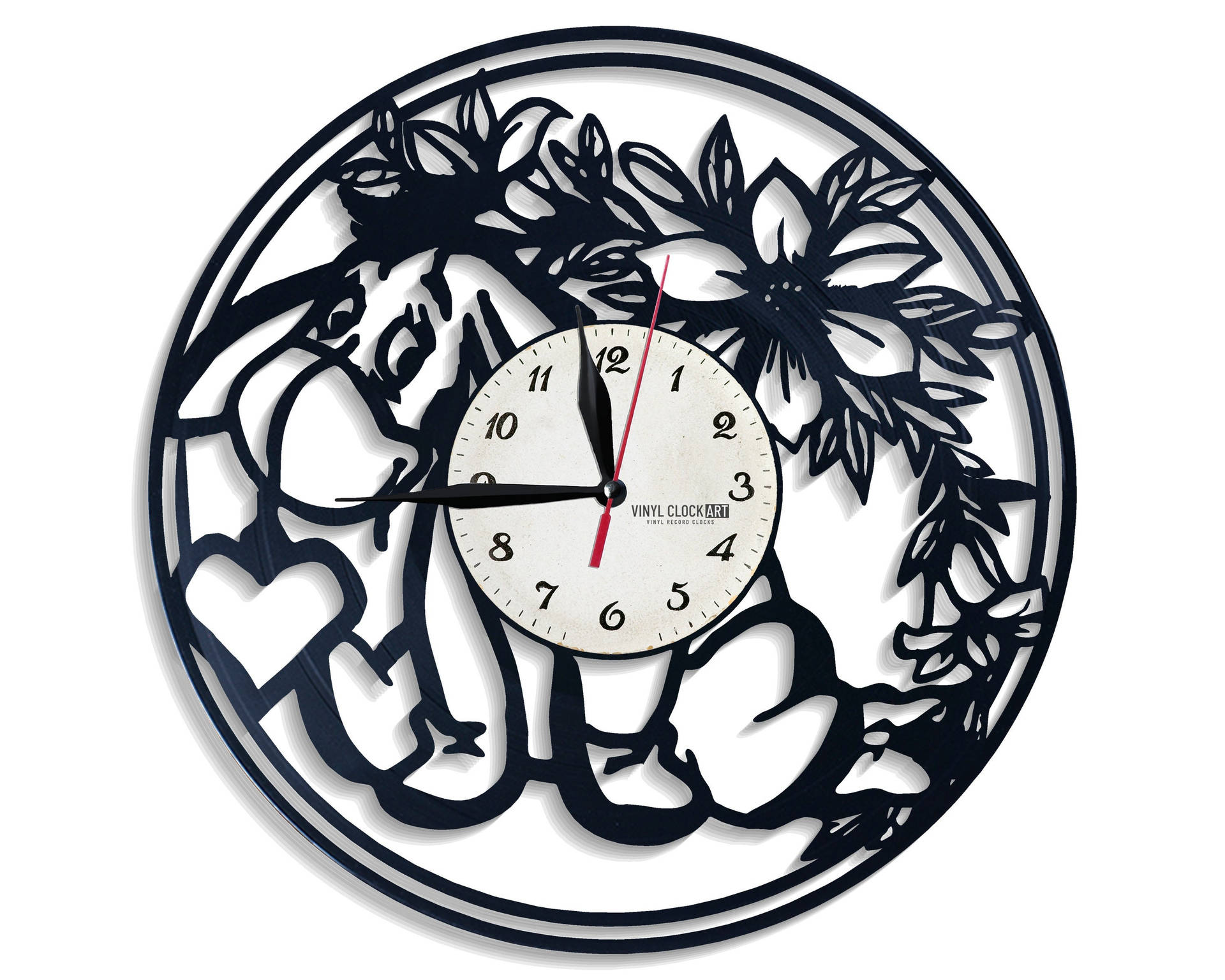 Eeyore Black Clock Background