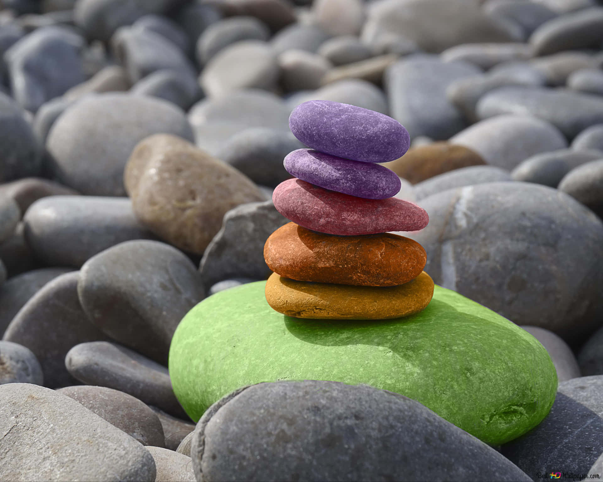Effective Colorful Pebbles [wallpaper] Background
