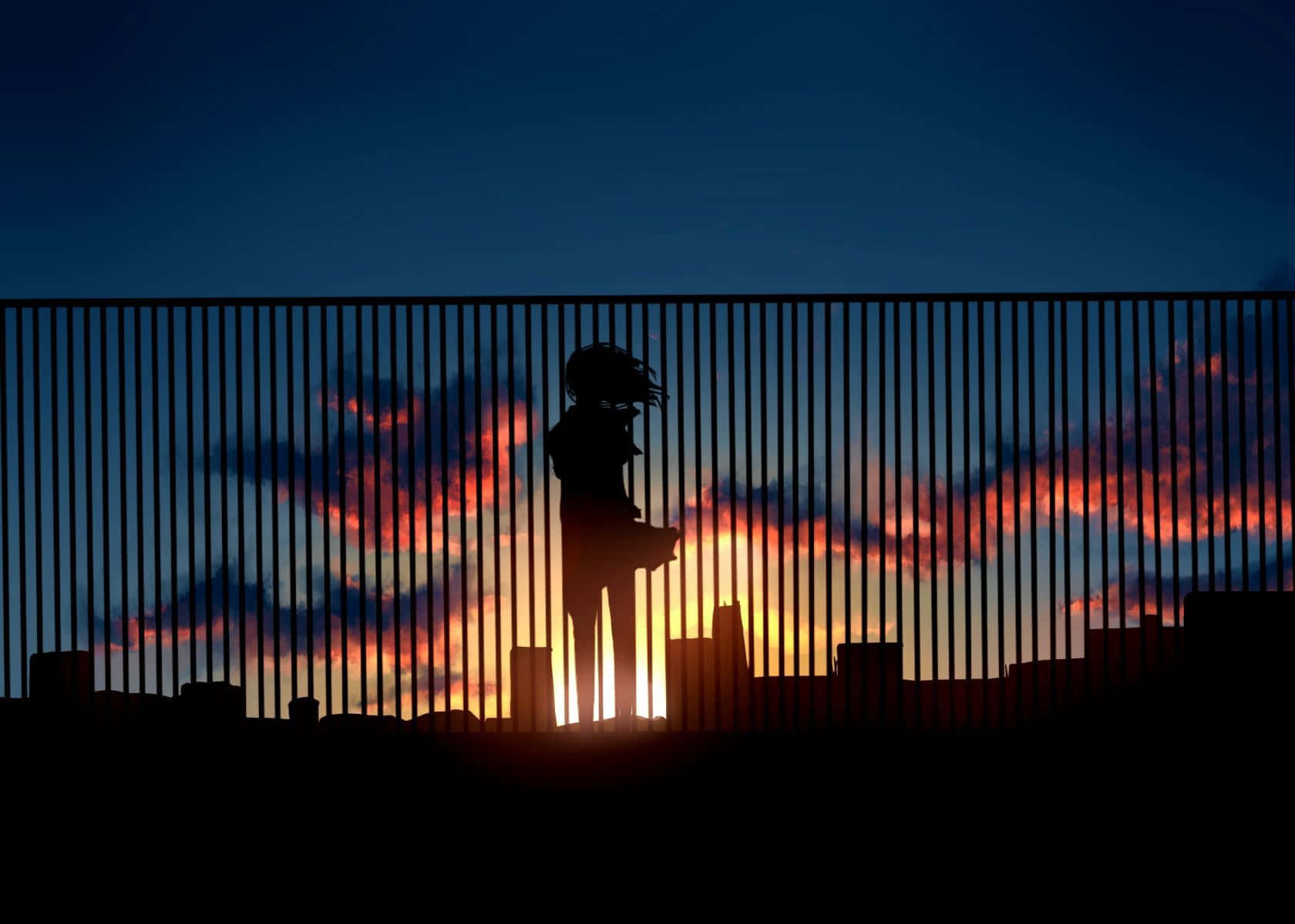 Effective Girl In Sunset [wallpaper] Background