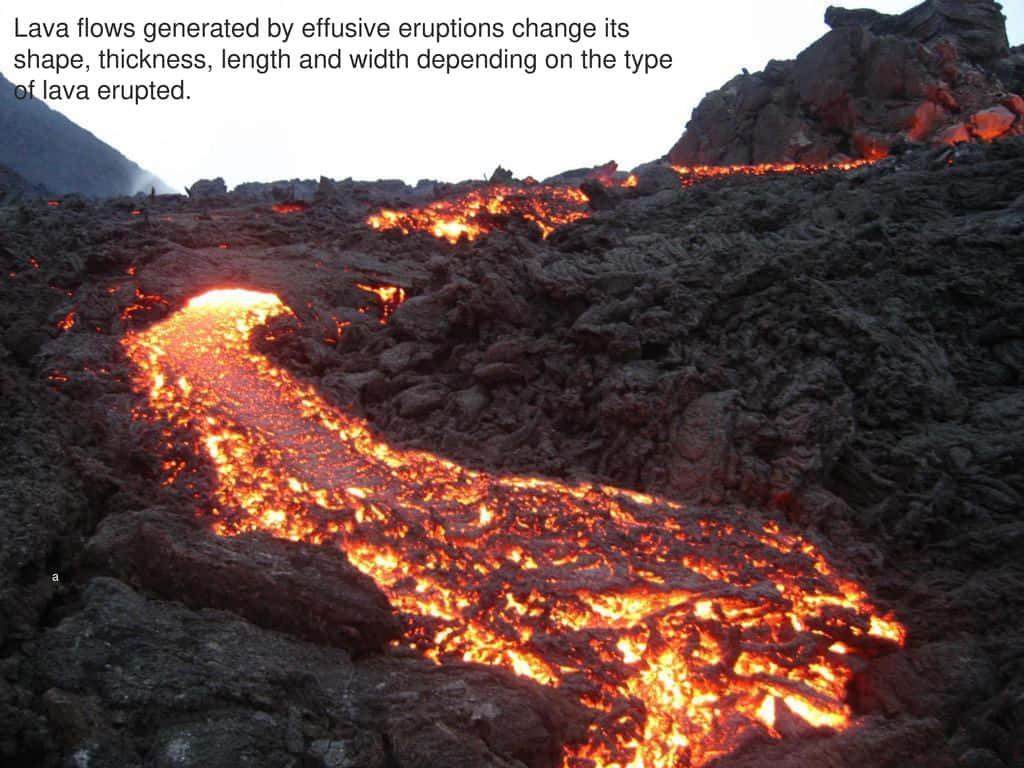 Effusive Eruptions From A Rocky Mountain Background
