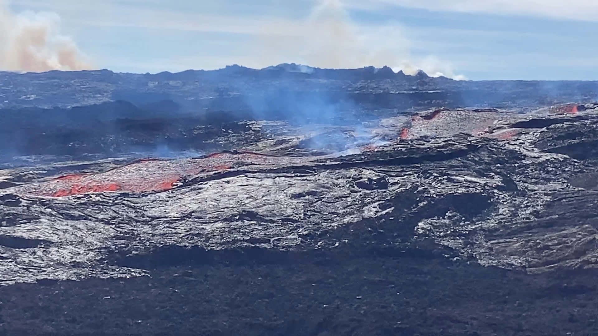 Effusive Volcanic Eruption Remnants Background