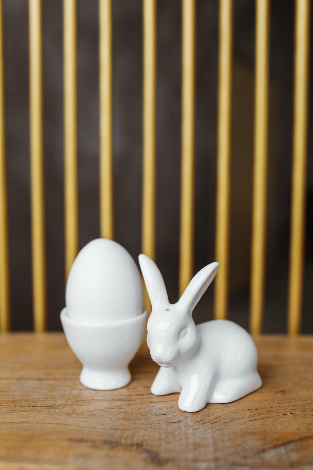 Egg With A Ceramic Rabbit