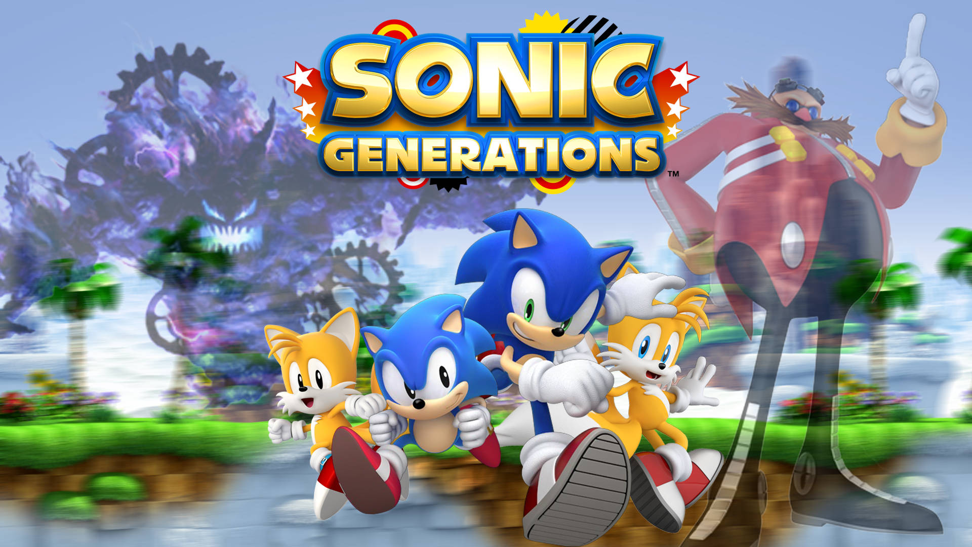 Eggman And Sonic Generations Characters Background