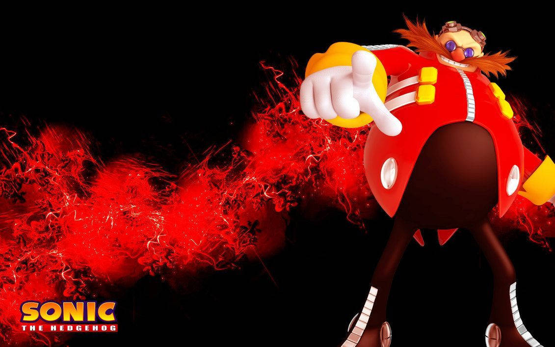 Eggman Red Flame Poster Background