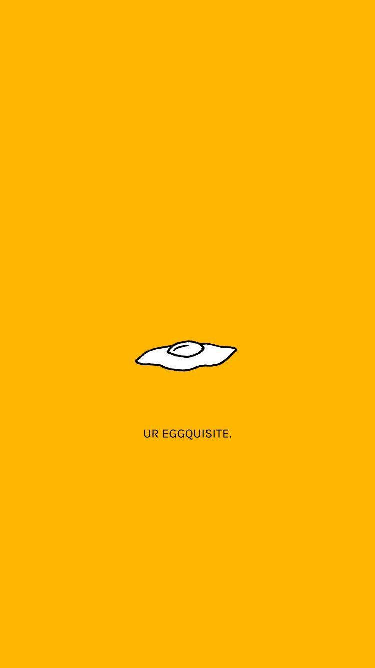 Eggquisite In Cute Yellow Background Background
