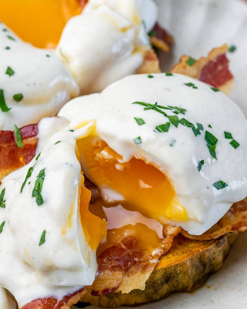 Eggs Benedict With English Muffins Background