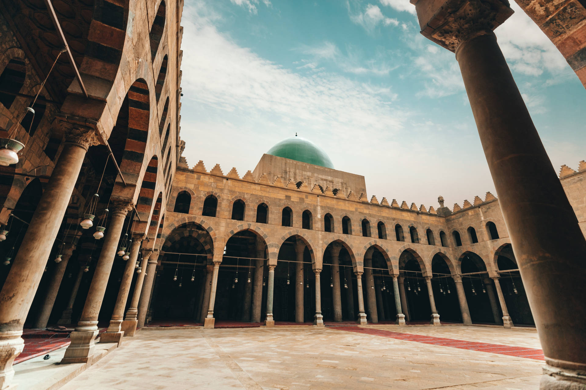 Egypt Mosque Courtyard Background