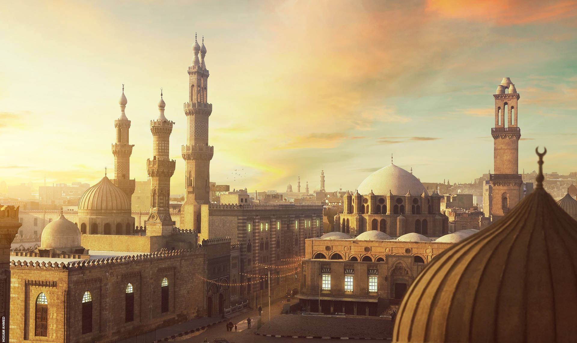 Egyptian Mosque Art Background