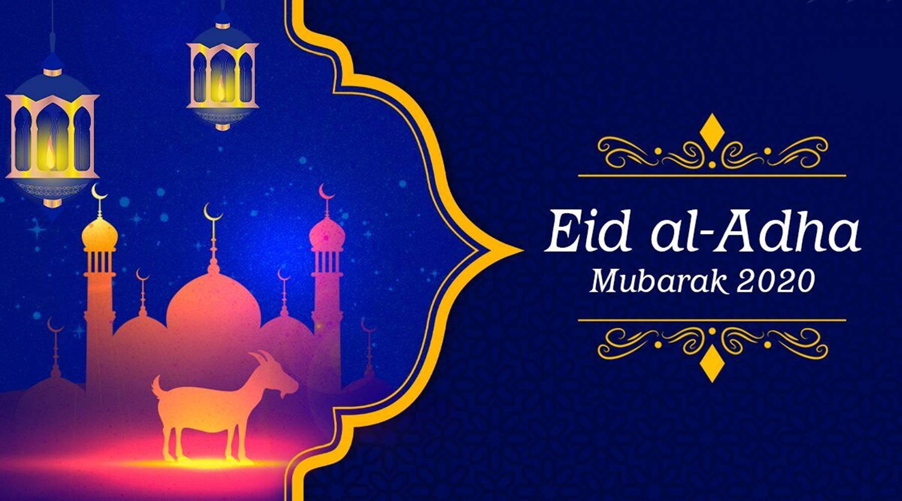 Eid-ul-adha Mubarak Festival Greeting Background