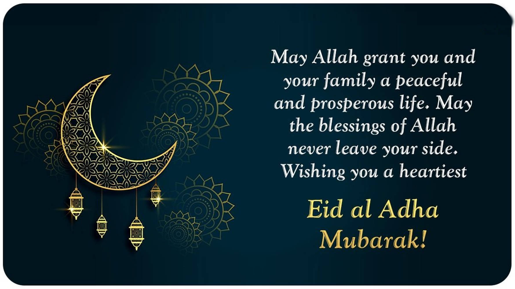 Eid-ul-adha Mubarak Peace And Prosperity Background