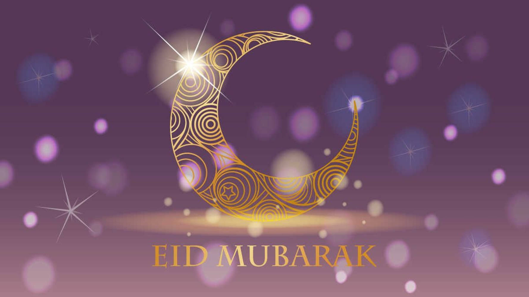 Eid-ul-adha Mubarak Sparkling Moon Background