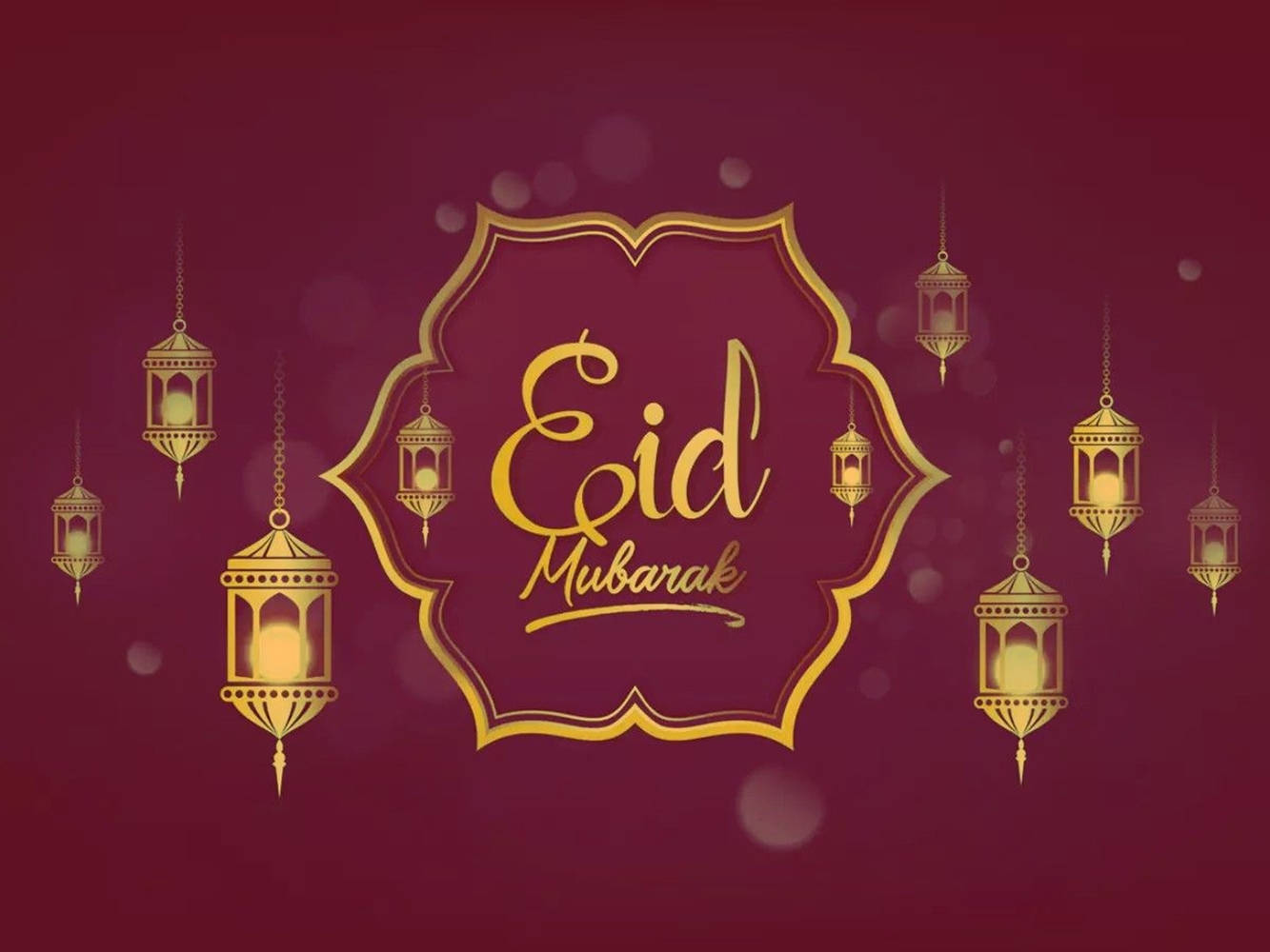 Eid-ul-adha Mubarak Traditional Lanterns Background