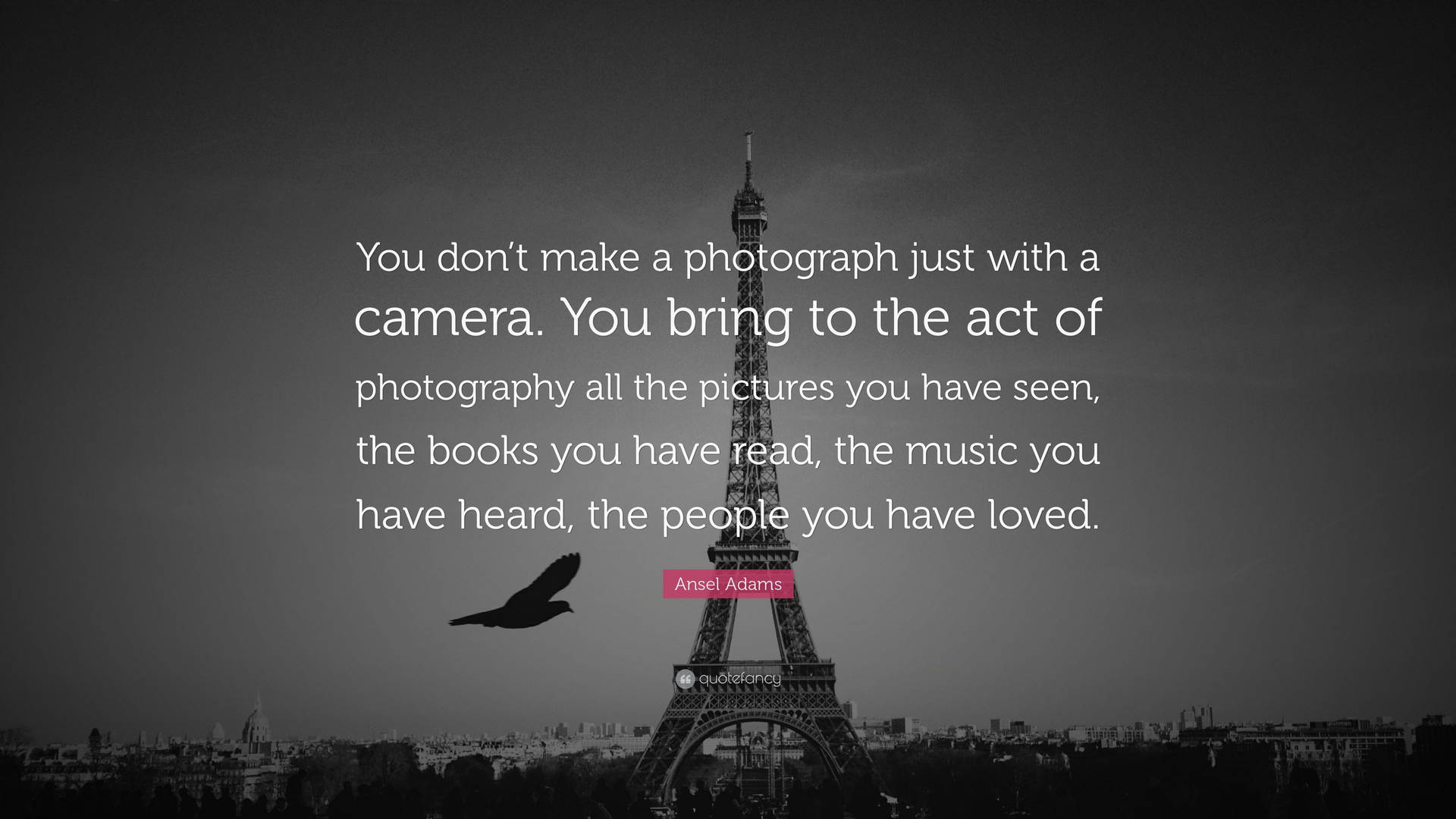Eiffel Tower And Quotes Photography Background