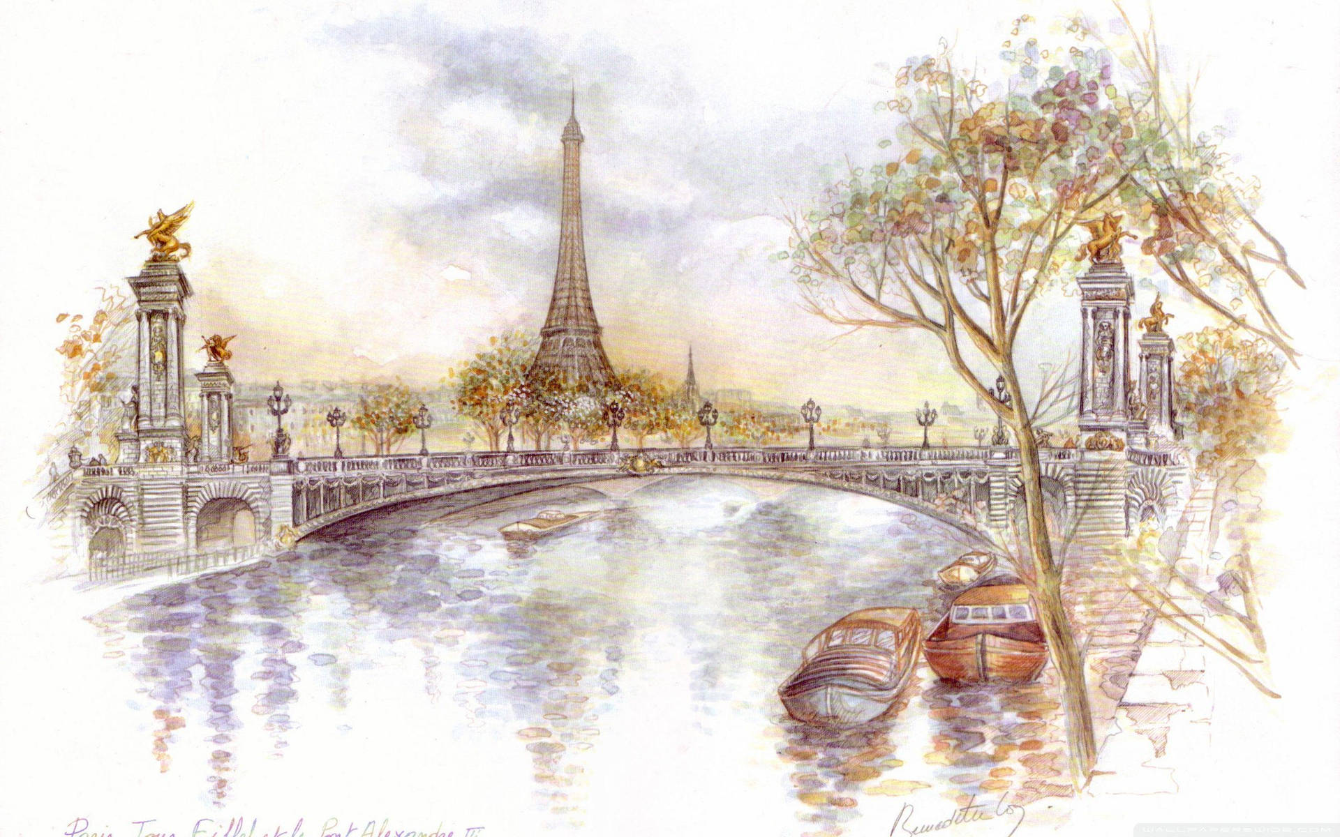 Eiffel Tower Art Drawing