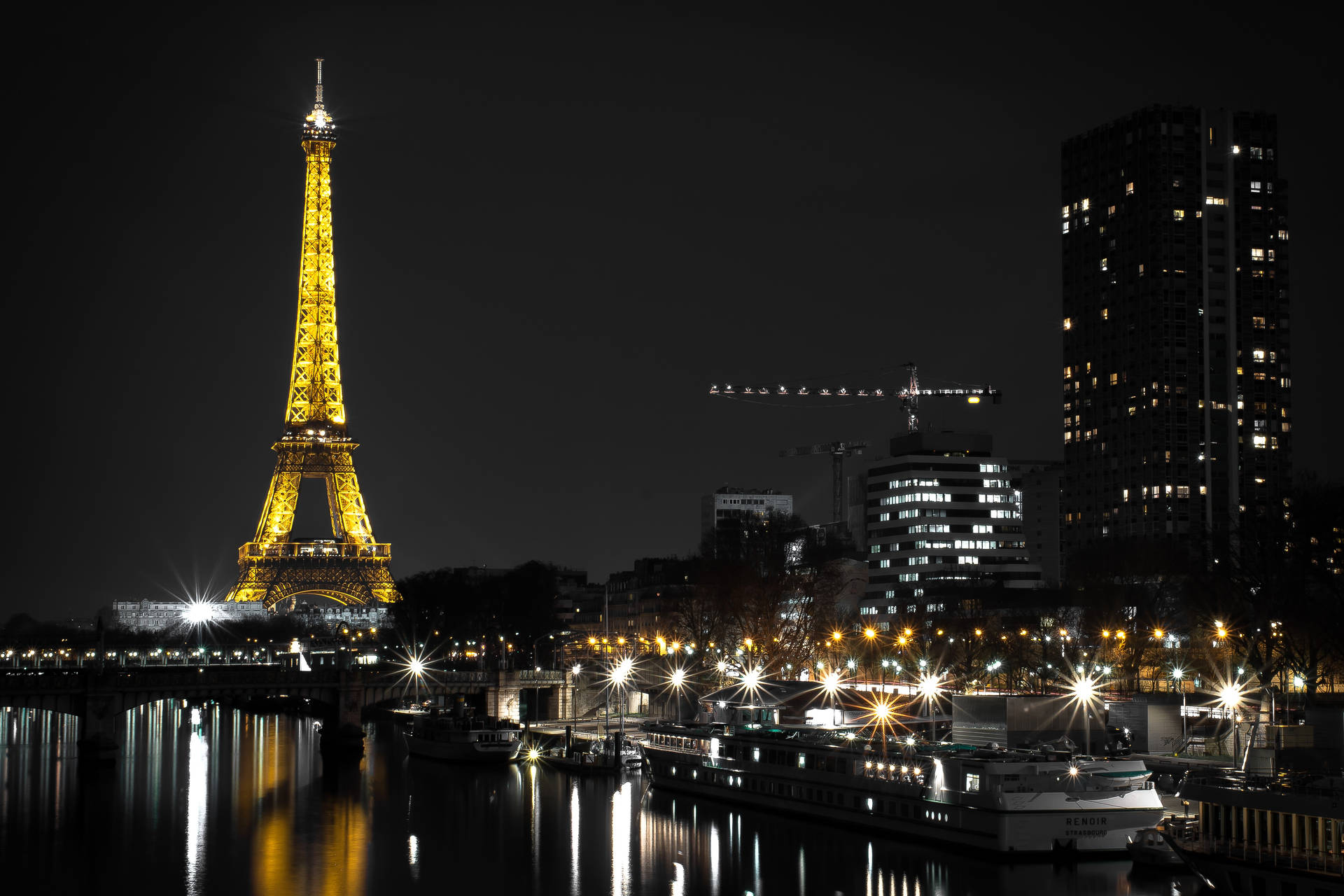 Eiffel Tower In Paris France Background