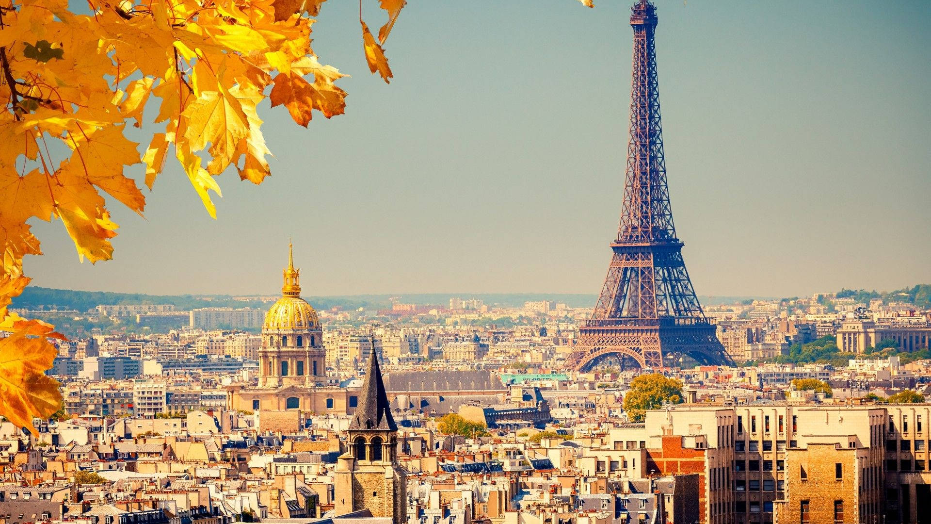 Eiffel Tower Landmark Of Europe Background