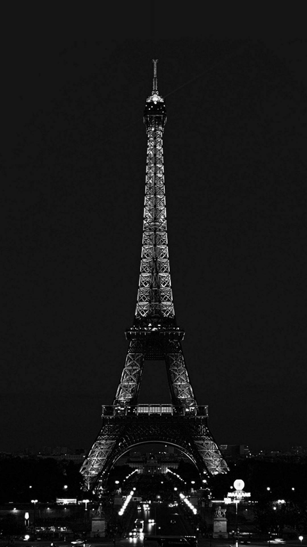 Eiffel Tower On Black Iphone 6 Plus Background