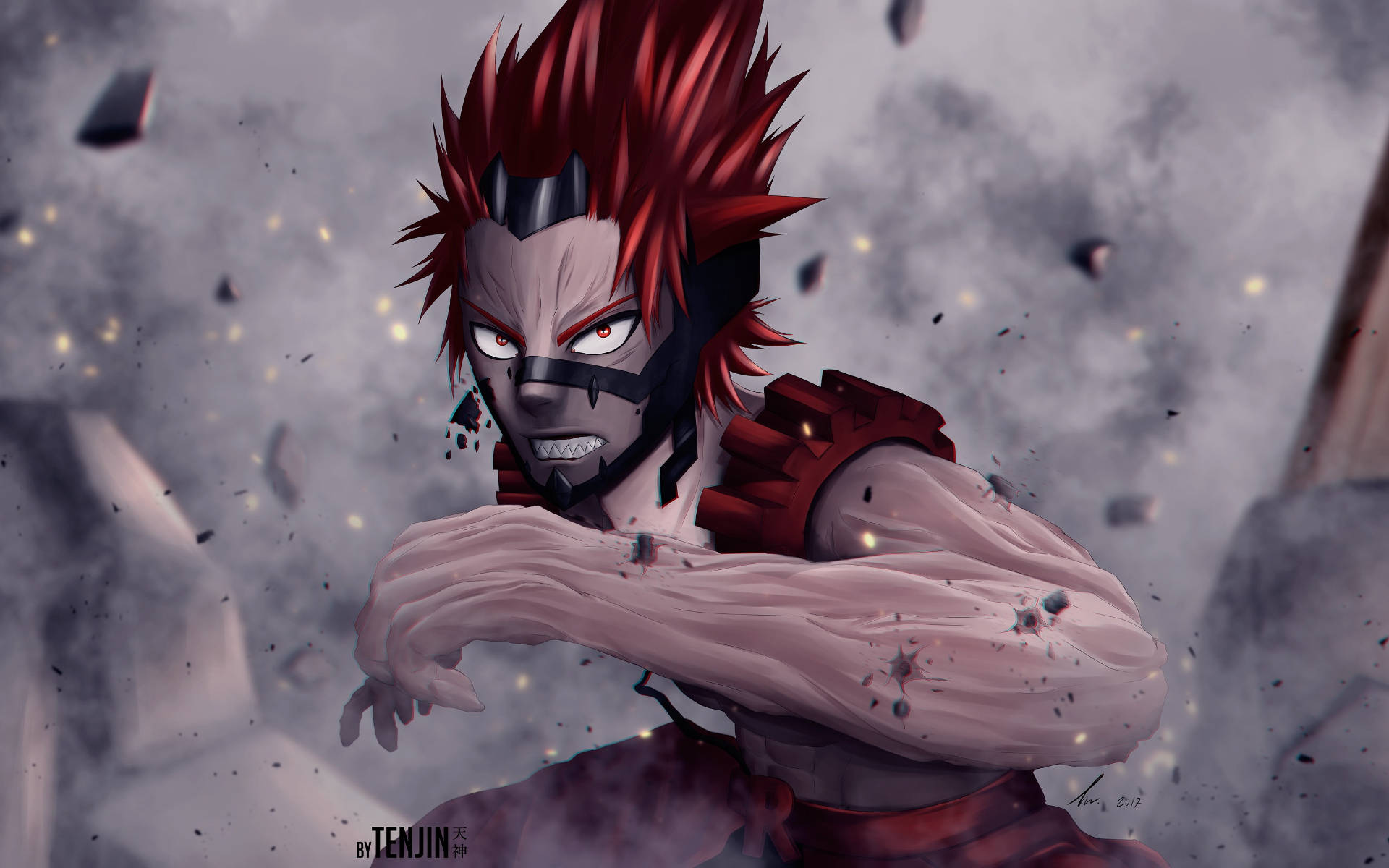 Eijiro Kirishima Digital Drawing Background