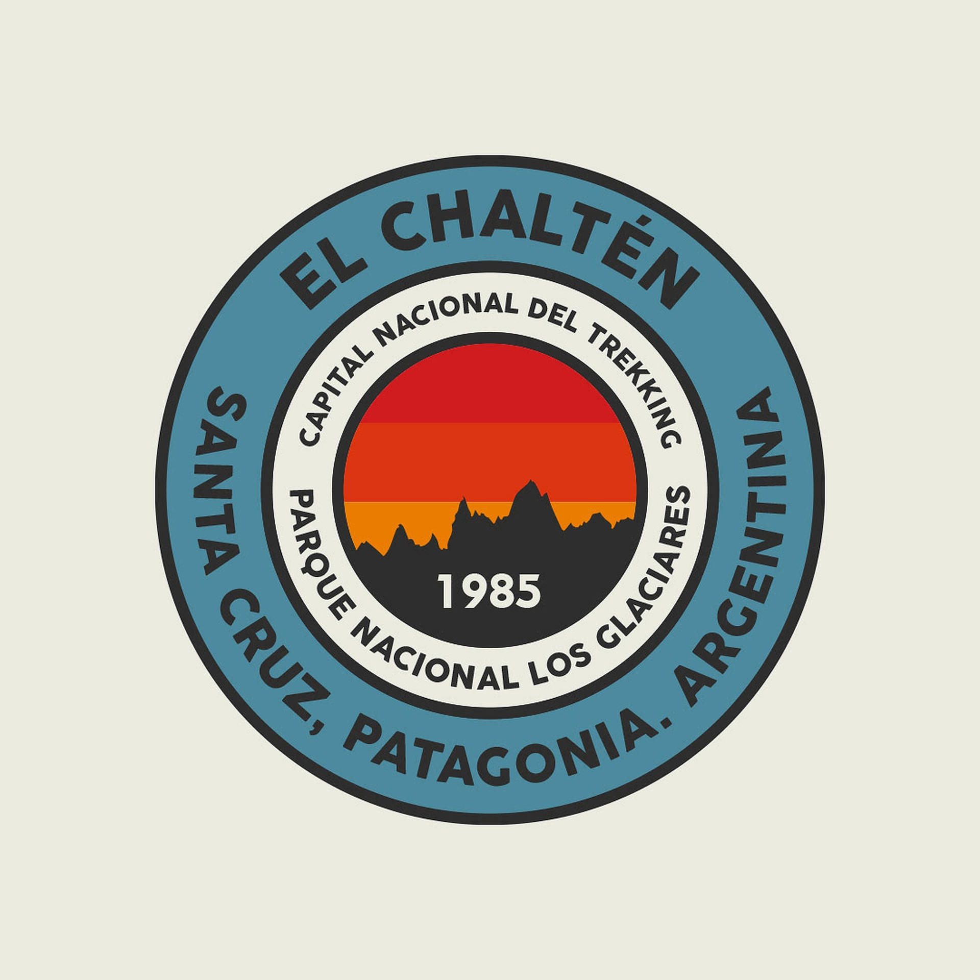 El Chalten Patagonia Logo Background