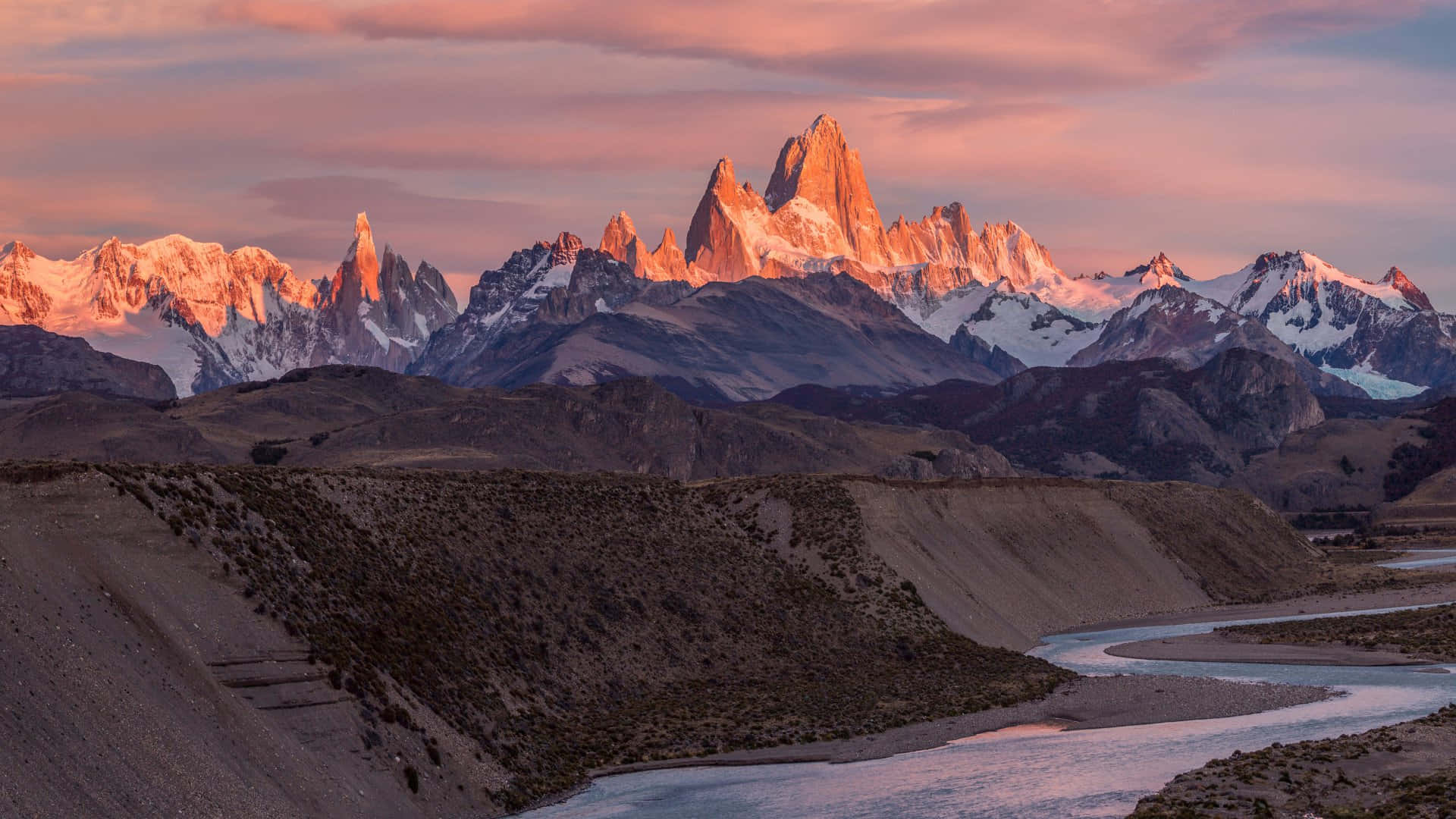 El Chalten Wonderful Landscape Background Background