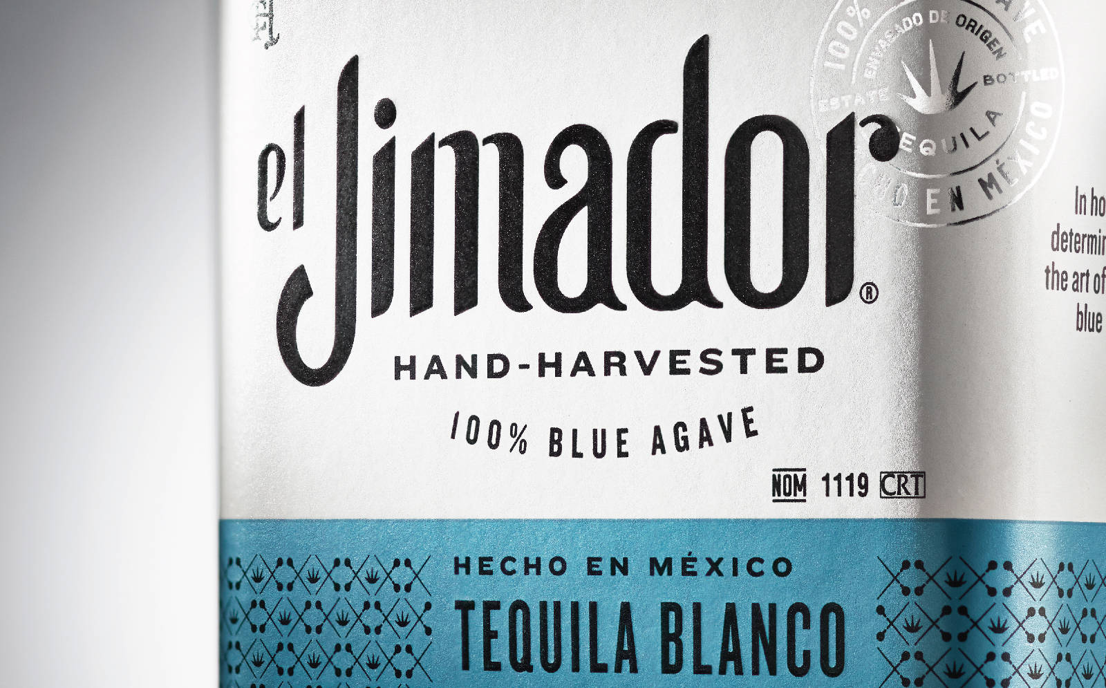 El Jimador Tequila Silver Close Up Shot Background