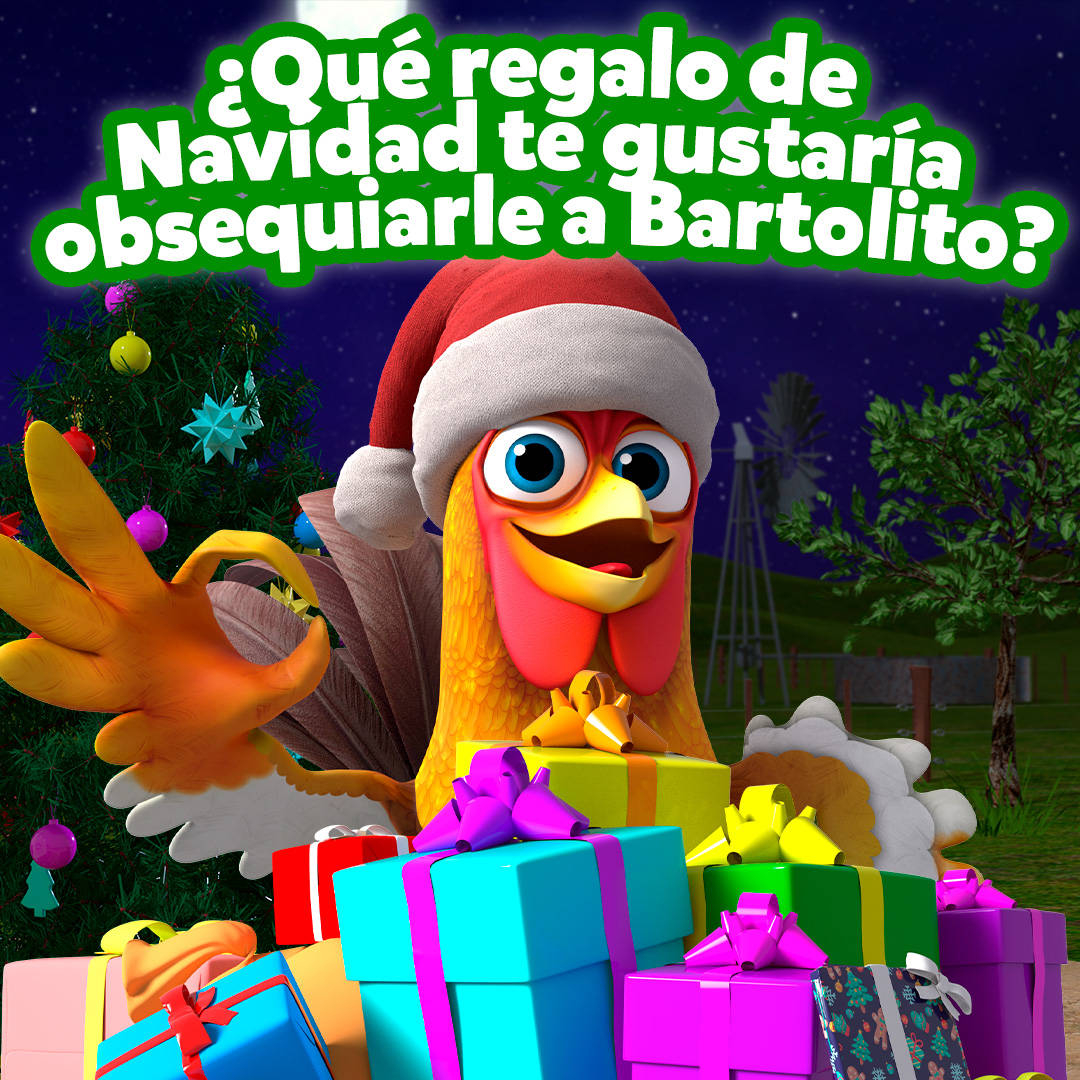 El Reino Infantil Celebrating Christmas With Gifts Background