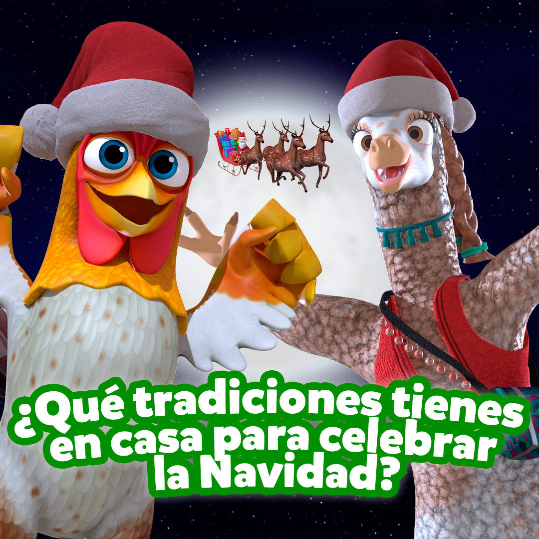 El Reino Infantil Chicken And Reindeers Background