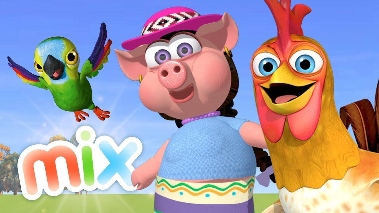 El Reino Infantil Pig Chicken Bird Background