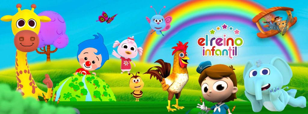 El Reino Infantil Rainbow Poster Background