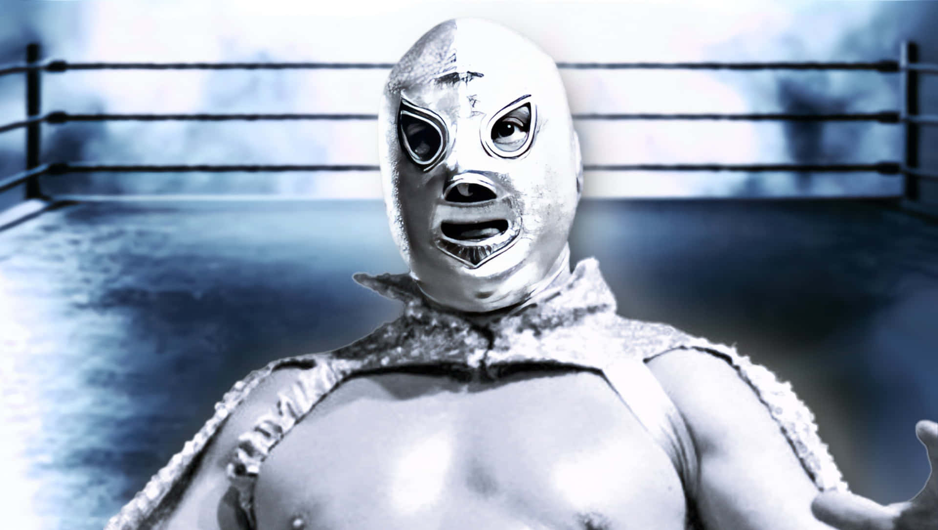 El Santo Legendary Luchador Wrestling Ring Background