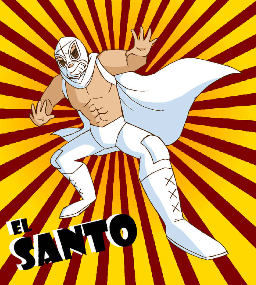 El Santo Luchador Illustration Background