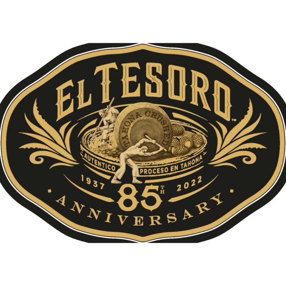 El Tesoro Black And Gold Logo Background