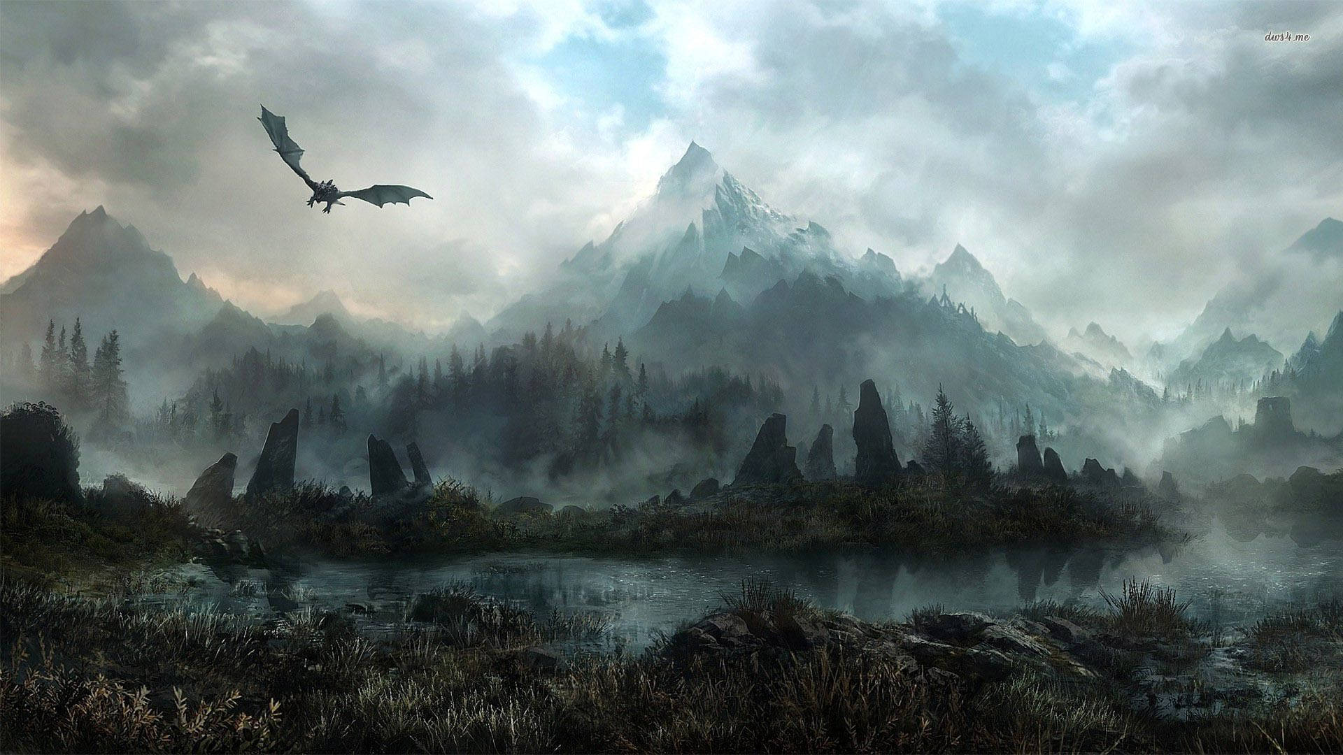 Elder Scrolls Skyrim Landscape Background