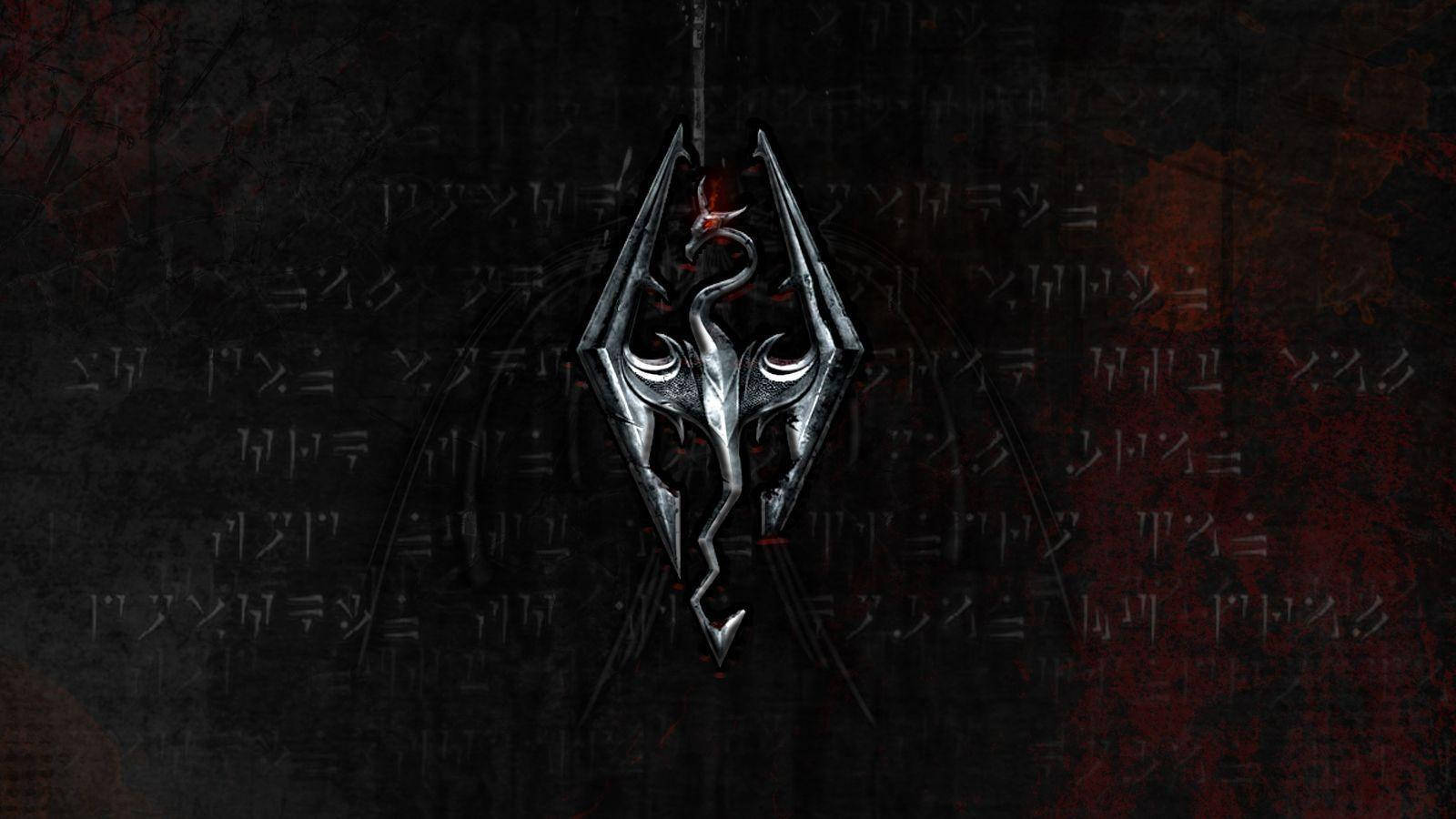 Elder Scrolls V Skyrim Logo Background