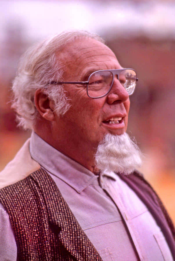Elderly Gentleman Smiling Outdoors Background